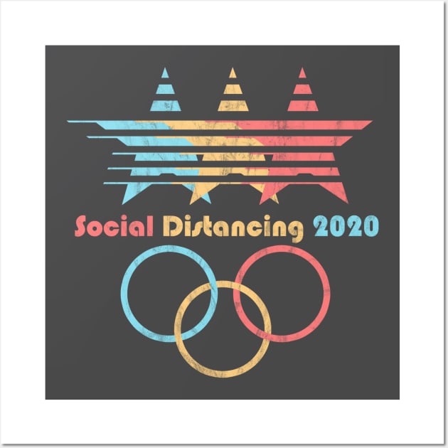 Social Distancing 2020 Wall Art by karutees